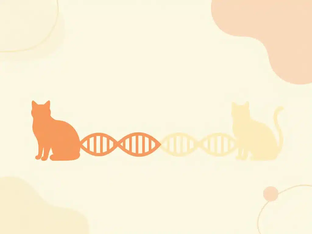 Schéma génétique de la couleur chat creme