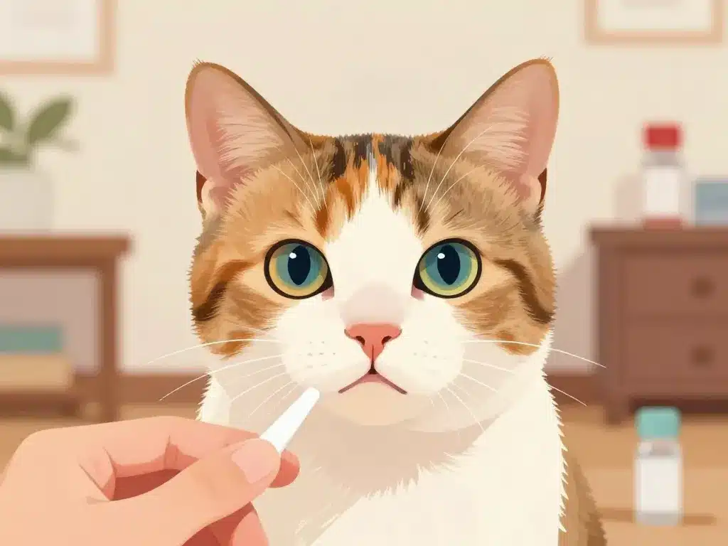 Illustration tests et signes visuels chat chimère