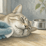 acné du chat nettoyage menton points noirs
