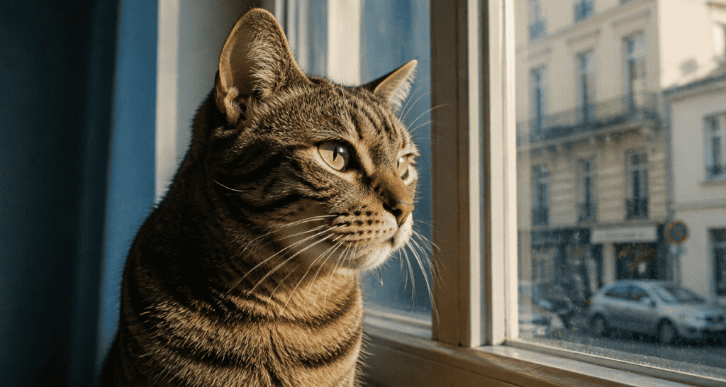chat qui bave gros plan