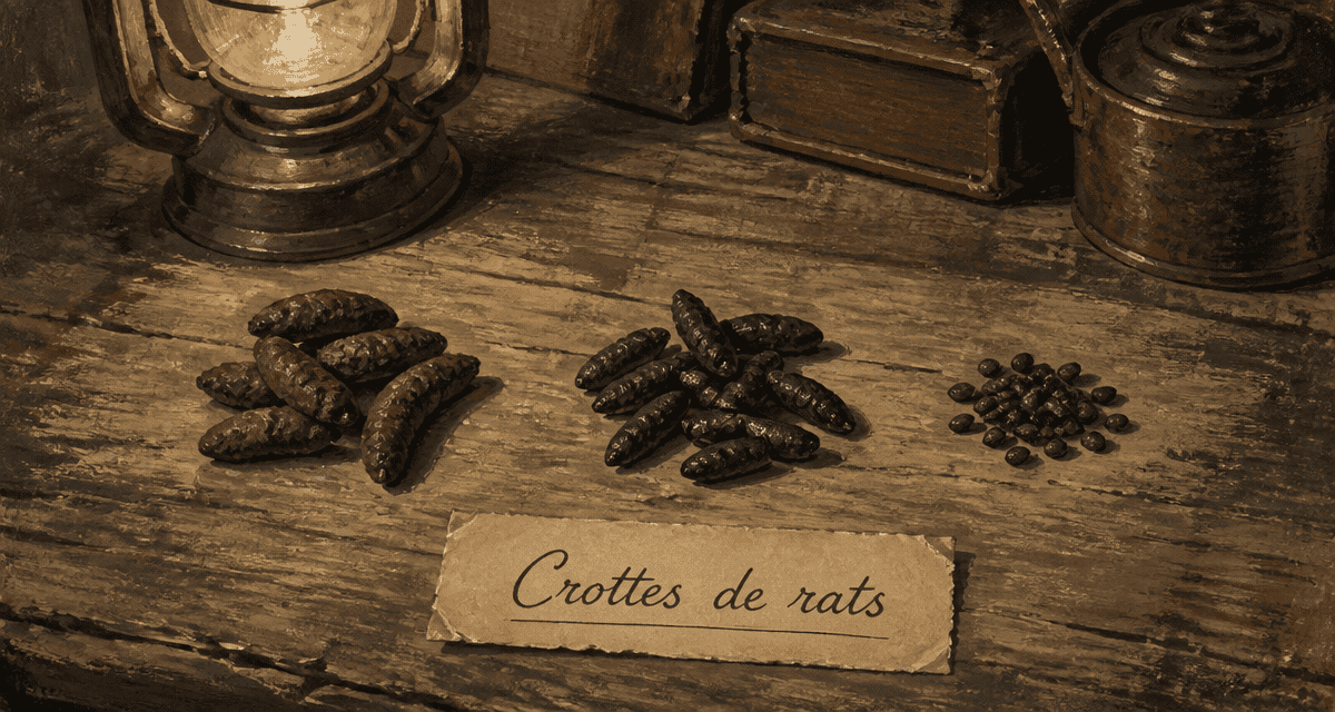 crottes rats sur table comparaison souris