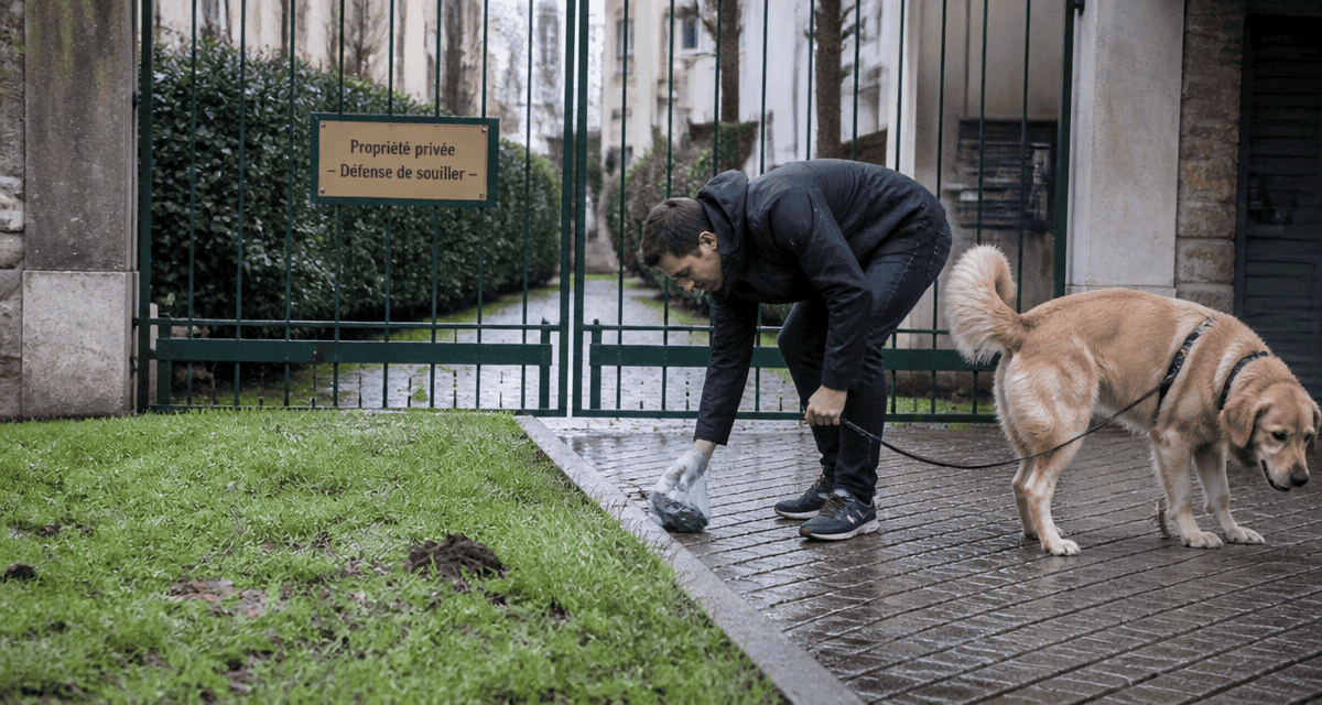 déjection canine propriété privée ramassage