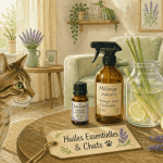 Chat et huile essentielle contre pipi marquage