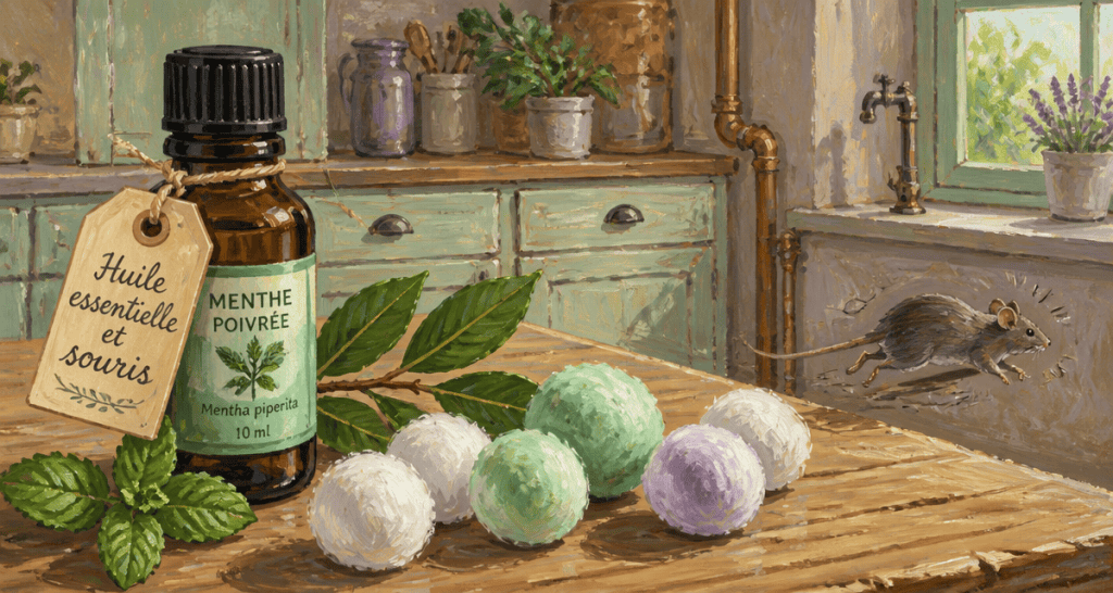 huile essentielle et souris cuisine