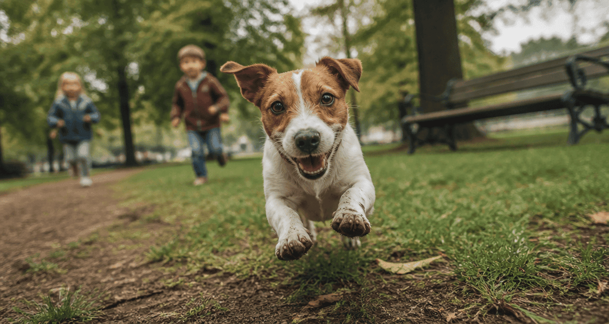 jack russell terrier caractère joue dans un parc