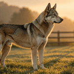malinois croisé husky adulte profil champ