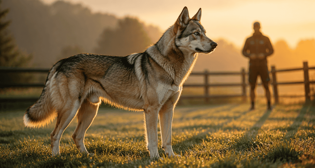 malinois croisé husky adulte profil champ