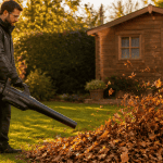 meilleur souffleur sur batterie utilisé dans un jardin