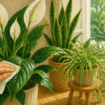 plantes d'interieur depolluante près fenêtre
