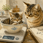 poids d un chaton mesure sur balance