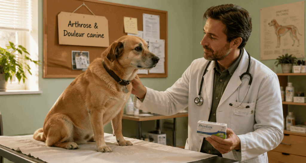 previcox chien chez le vétérinaire