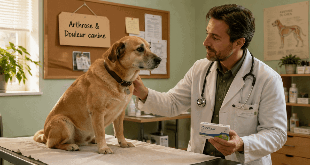 previcox chien chez le vétérinaire