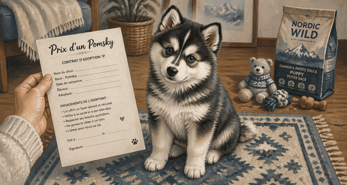 prix pomsky chiot miniature adoption