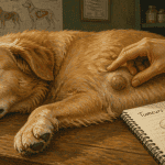 tumeur chez le chien photos, palpation masse sous la peau