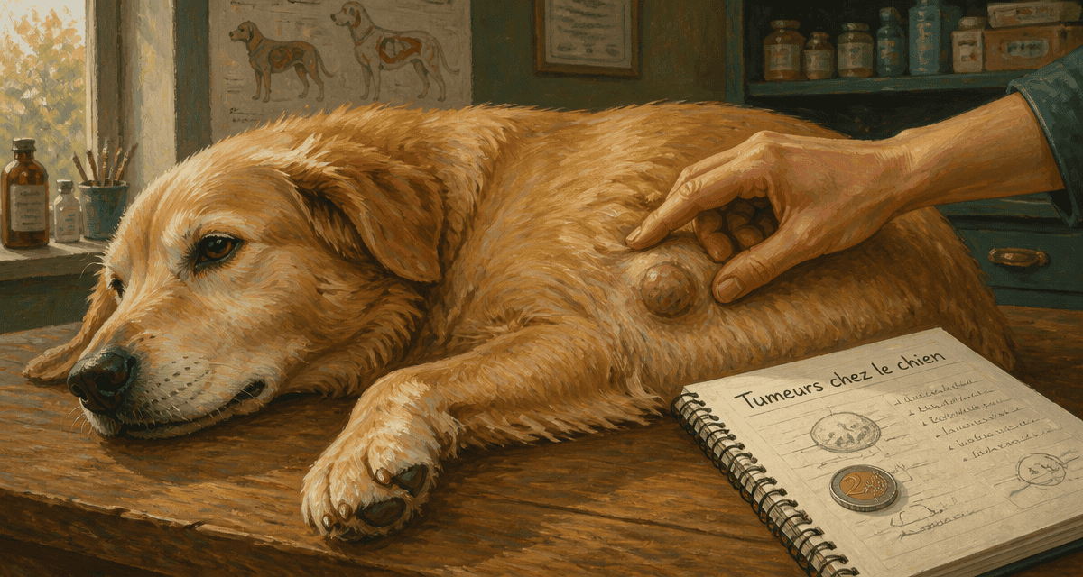 tumeur chez le chien photos, palpation masse sous la peau