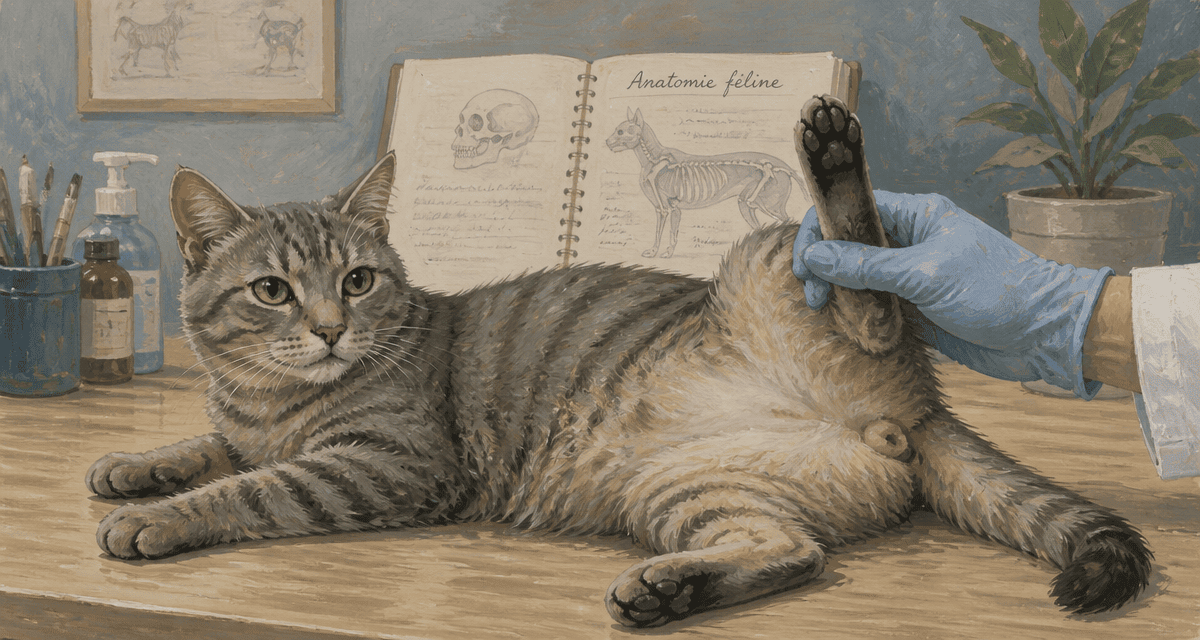 zizi chat examen vétérinaire anatomie