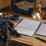 Basenji prix : documents d’adoption et harnais près d’un Basenji