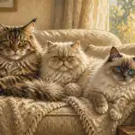 chat a poil long maine coon persan ragdoll salon