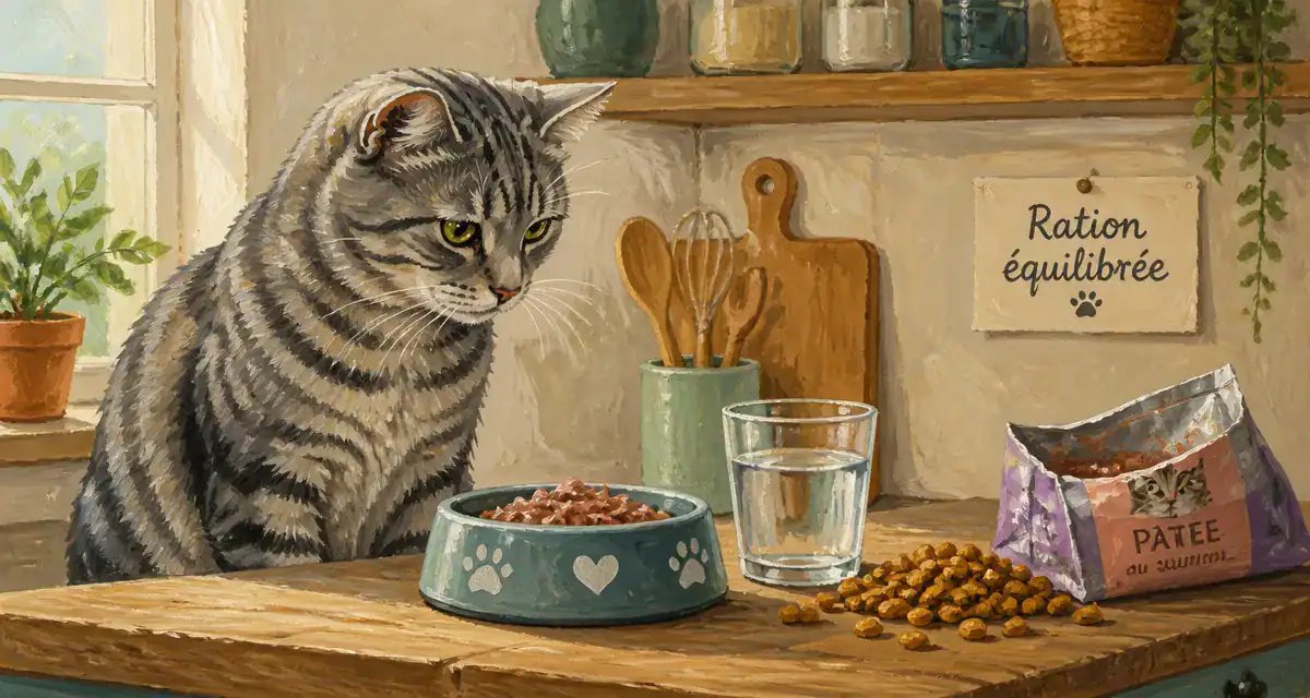 chat stérilisé alimentation gamelle cuisine