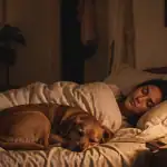 Dormir avec son chien sur le lit