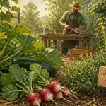 jardinier facile potager luxuriant matin