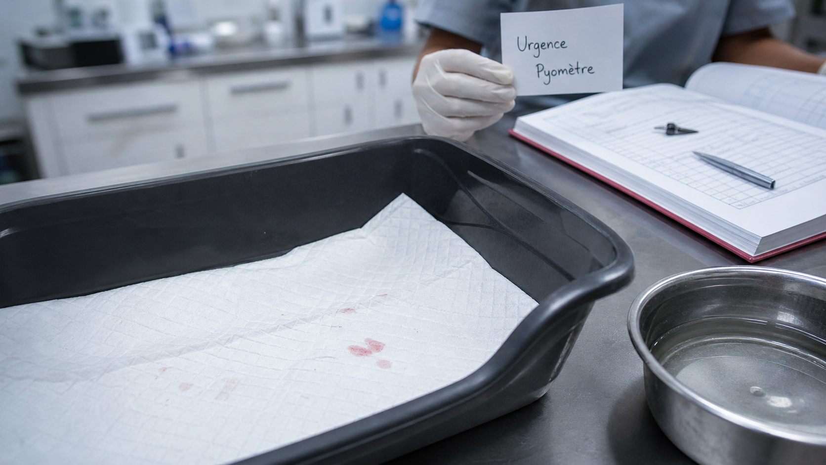 Perte de sang chat femelle : signal d’urgence pyomètre en clinique vétérinaire