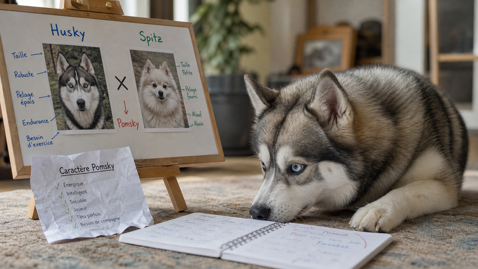 Pomsky caractère : tempérament à comprendre