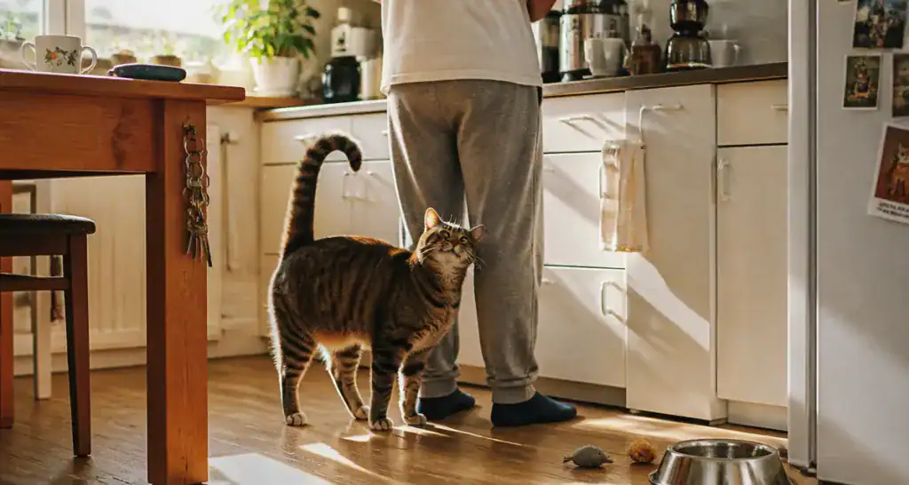 pourquoi mon chat me suit partout cuisine