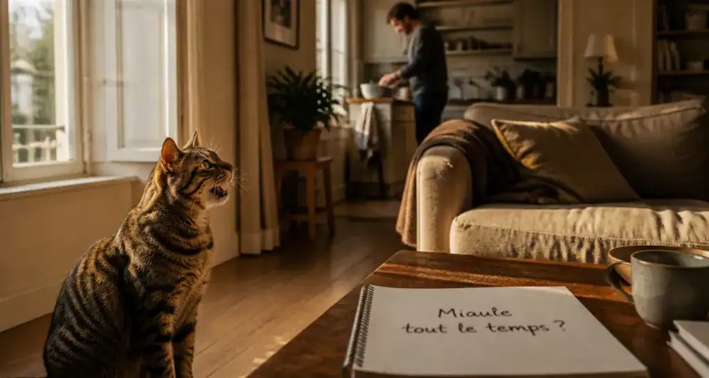 chat miaule pourquoi mon chat miaule tout le temps fenêtre