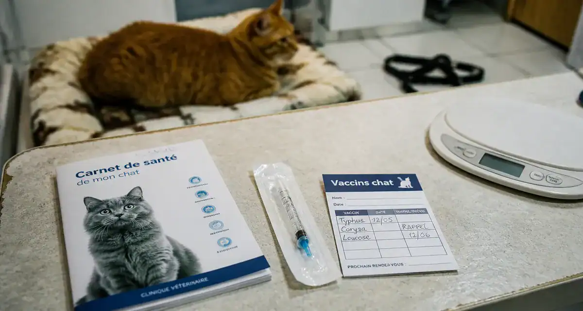 Prix vaccins chat en clinique vétérinaire, carnet de santé et seringue