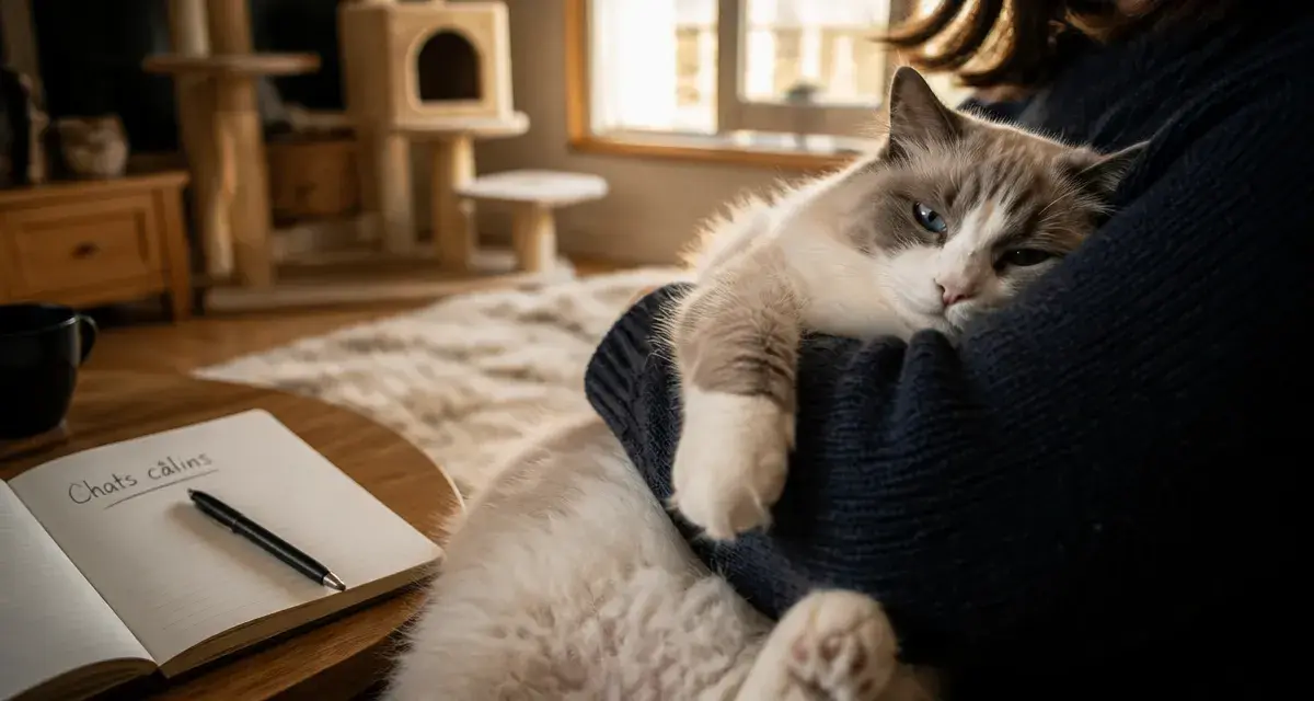Race de chat affectueux : chat Ragdoll câlin