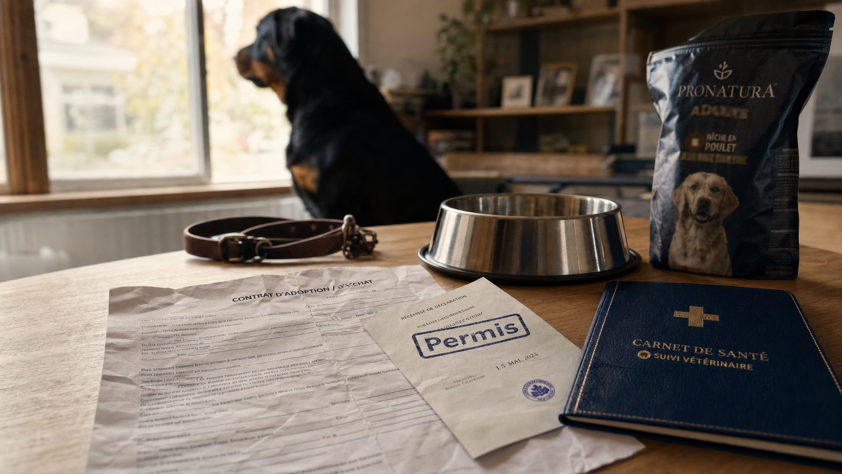 Rottweiler prix : contrat, reçu et carnet vétérinaire
