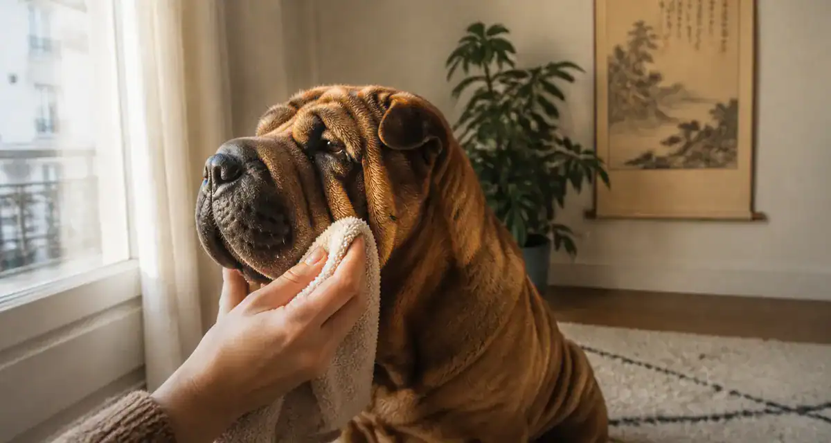 sharpay chien entretien pli visage salon