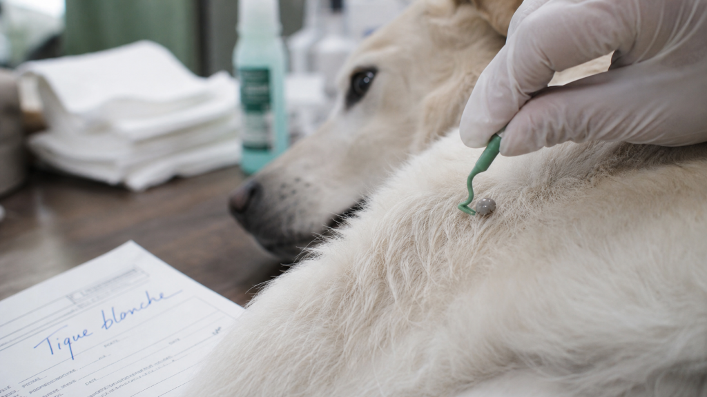 Tiques blanches chien : retrait sûr par le vétérinaire
