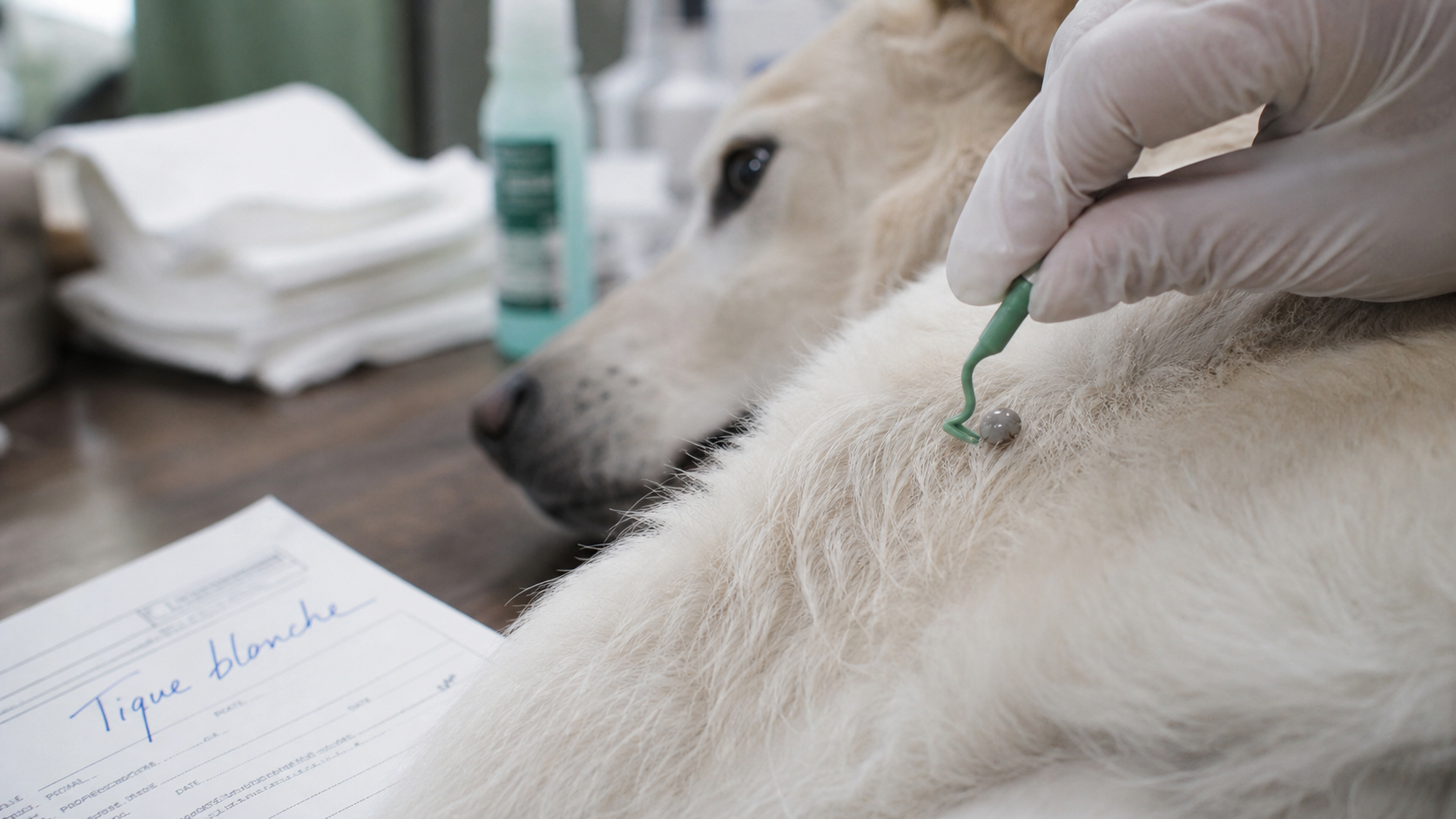 Tiques blanches chien : retrait sûr par le vétérinaire