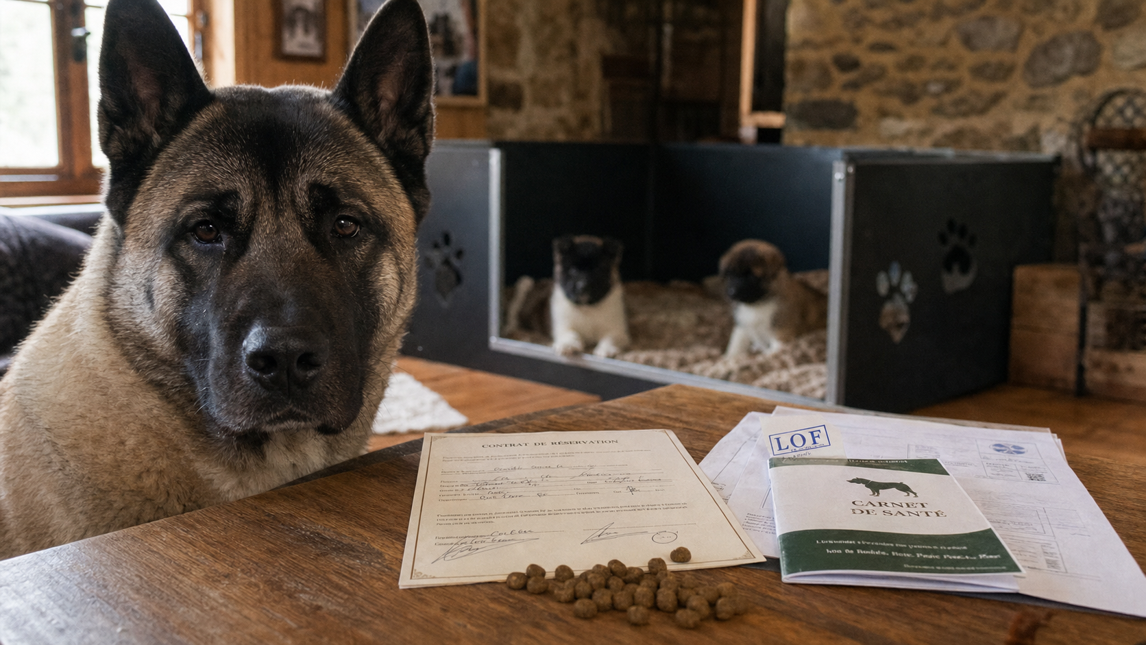 Akita américain prix : éleveur, documents LOF et chiots