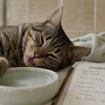 Chat qui tire la langue, détendu ou douloureux : langue sortie