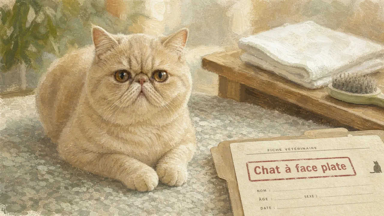 Chat tete plate brachycéphale, risques de santé et soins vétérinaires