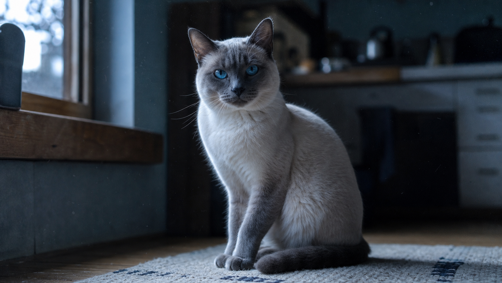 Chat blue point : chats gris aux yeux bleus, yeux bleus intenses