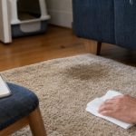 Comment enlever l'odeur de pipi de chat dans la maison : tapis traité