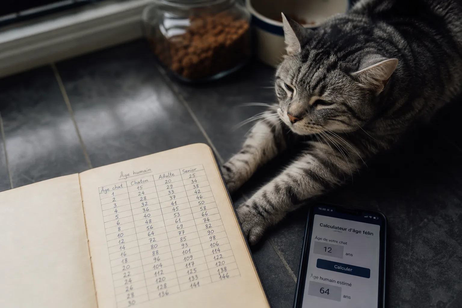 Convertisseur age chat : calcul âge humain du chat