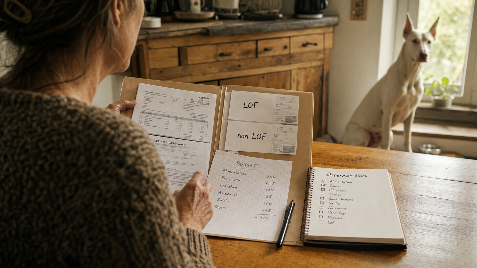 Doberman blanc prix avec documents LOF, santé et rareté