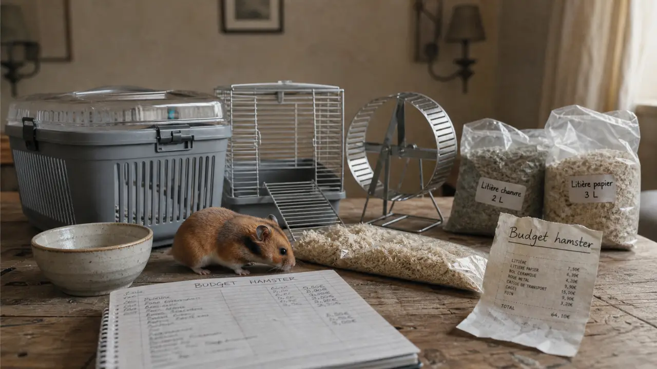 Hamster prix : budget pour cage et entretien, litière et roue