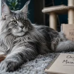 Menkoun chat Maine Coon, géant au cœur tendre près d’une fenêtre