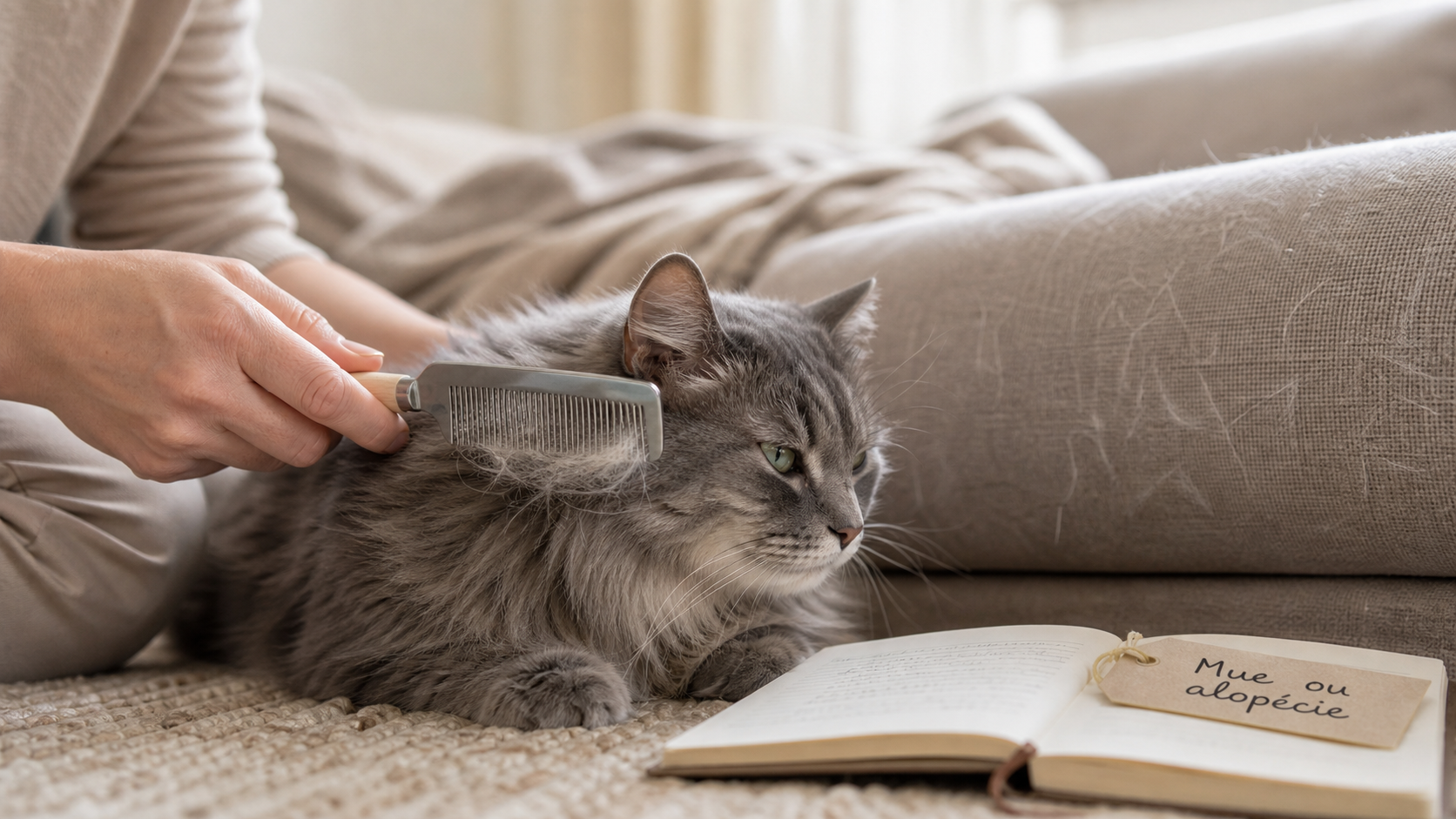 Mon chat perd ses poils : brossage et poils sur la brosse