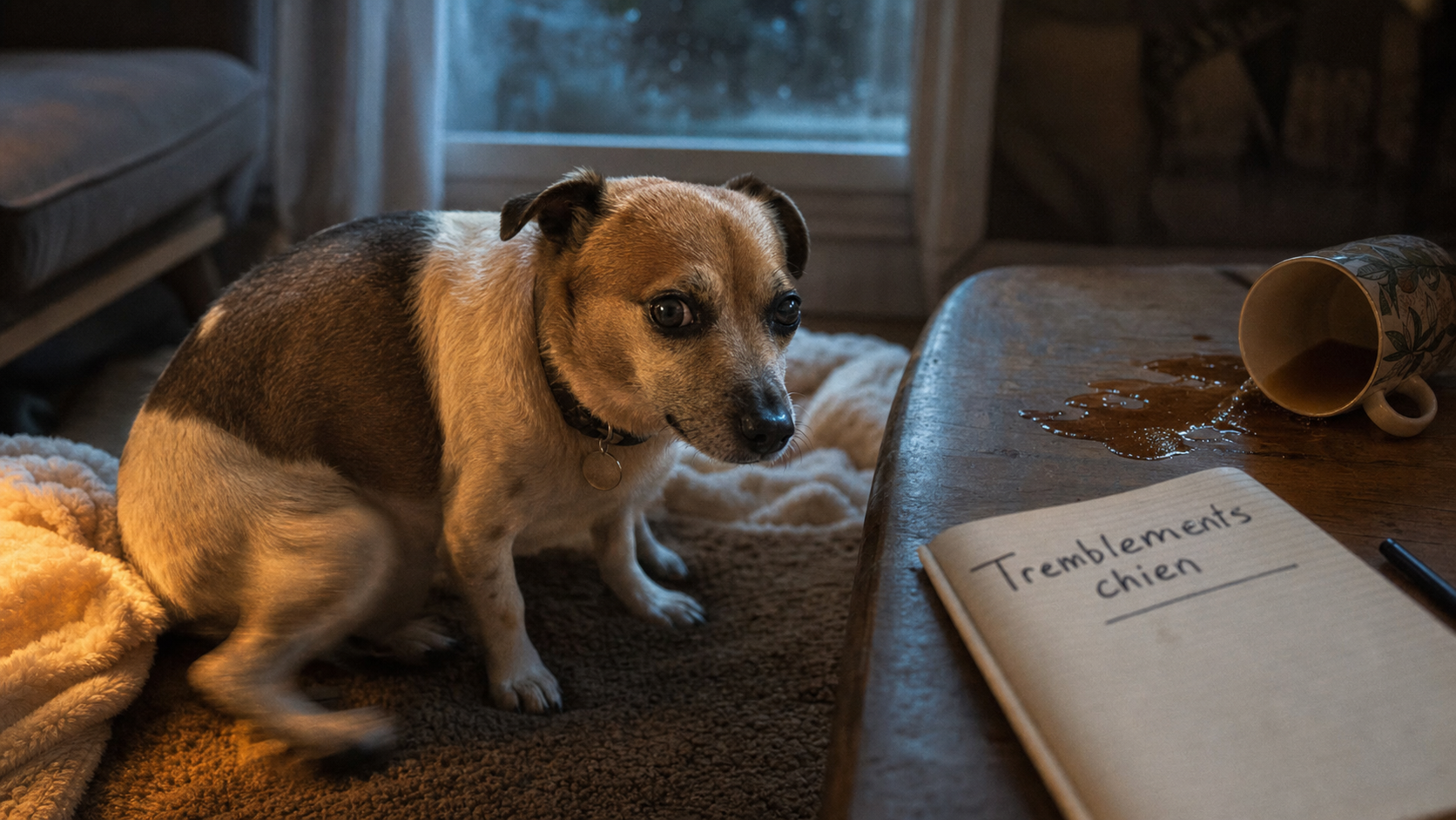 Mon chien tremble pourquoi ? chien tremble froid ou stress en intérieur