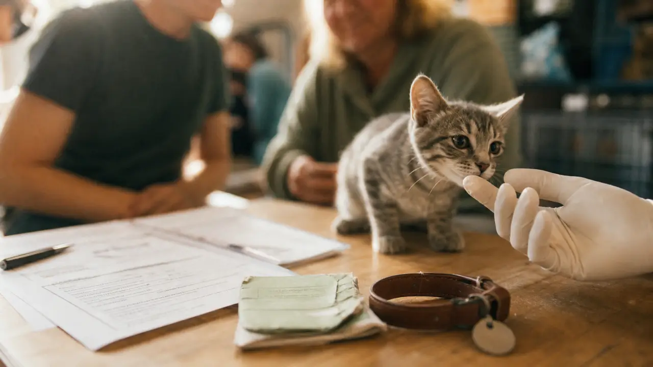 Où trouver des chatons : formulaire de pré-adoption, chaton tigré et famille d’accueil