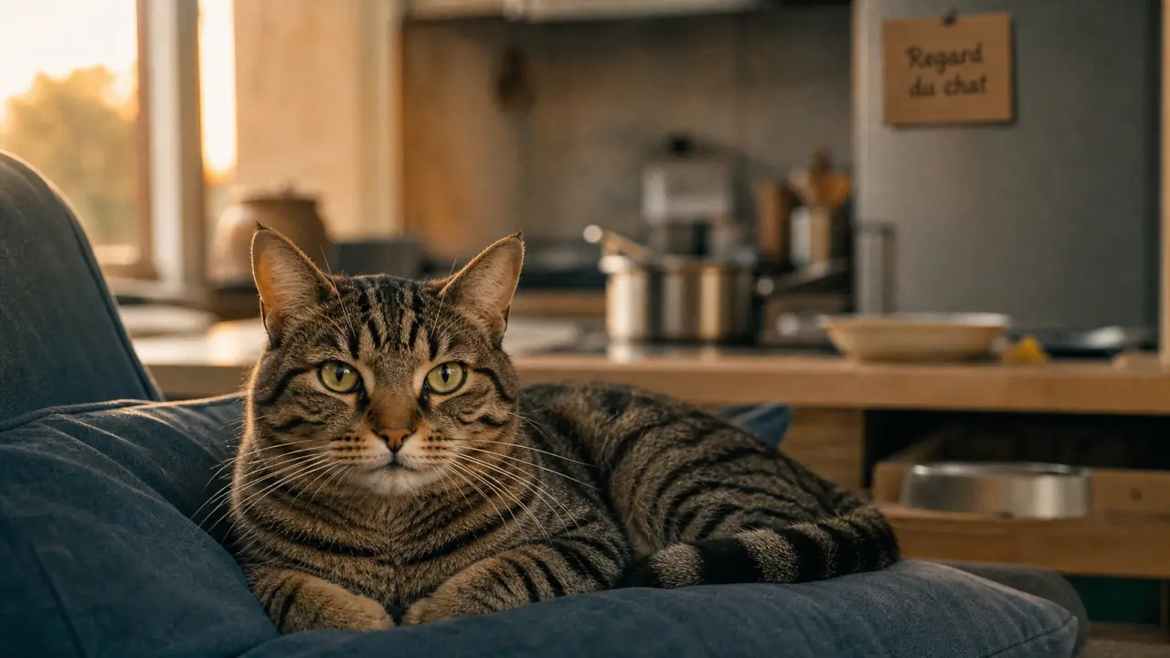 Pourquoi mon chat me fixe : affection, faim ou alerte