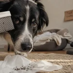 Anti puce naturel chien : peigne à puces avec grains sur mouchoir
