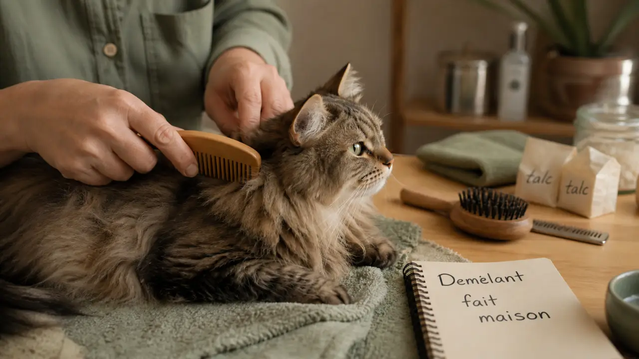 Démêlant pour chat fait maison : peigne à dents larges pour démêler sans douleur
